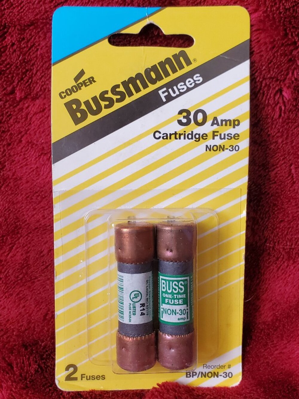 Cooper Bussmann Non-30 30 amp Fuse 2 pack New
